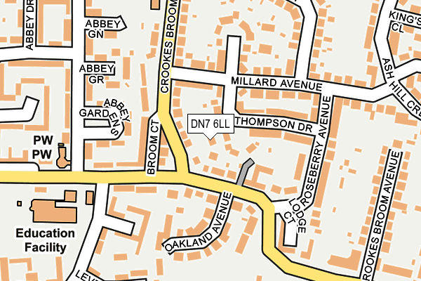 DN7 6LL map - OS OpenMap – Local (Ordnance Survey)