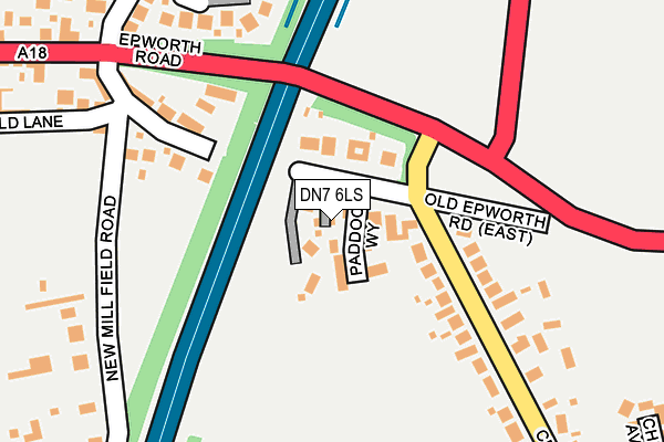 DN7 6LS map - OS OpenMap – Local (Ordnance Survey)