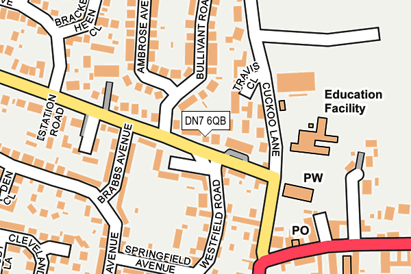 DN7 6QB map - OS OpenMap – Local (Ordnance Survey)