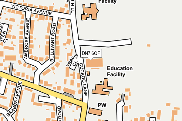 DN7 6QF map - OS OpenMap – Local (Ordnance Survey)