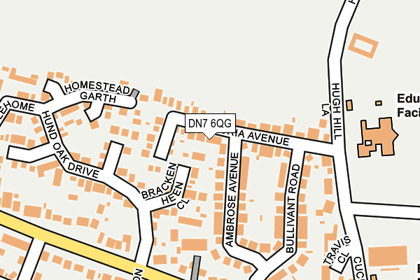 DN7 6QG map - OS OpenMap – Local (Ordnance Survey)