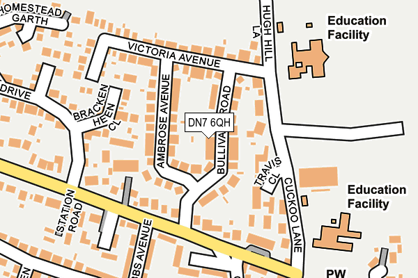 DN7 6QH map - OS OpenMap – Local (Ordnance Survey)