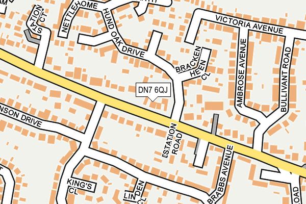 DN7 6QJ map - OS OpenMap – Local (Ordnance Survey)
