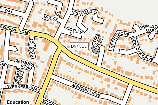 DN7 6QL map - OS OpenMap – Local (Ordnance Survey)