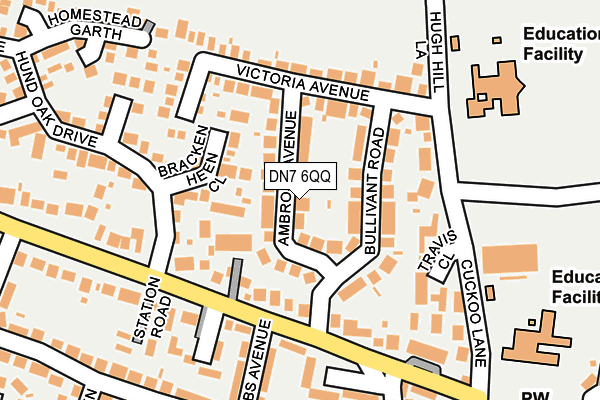 DN7 6QQ map - OS OpenMap – Local (Ordnance Survey)