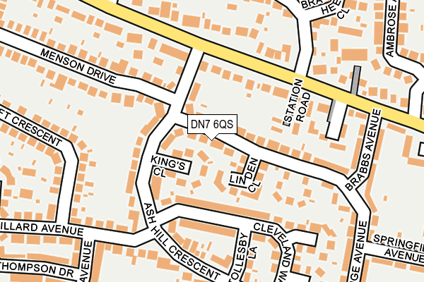 DN7 6QS map - OS OpenMap – Local (Ordnance Survey)