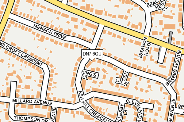 DN7 6QU map - OS OpenMap – Local (Ordnance Survey)