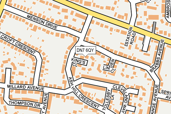 DN7 6QY map - OS OpenMap – Local (Ordnance Survey)