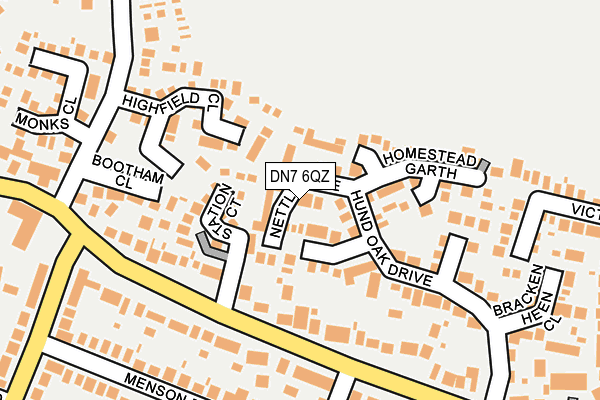 DN7 6QZ map - OS OpenMap – Local (Ordnance Survey)