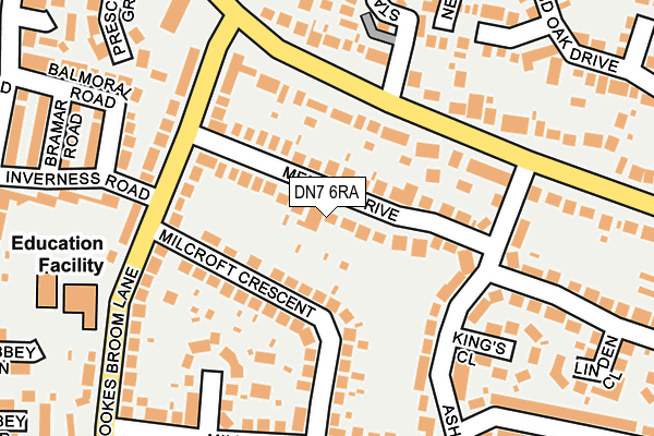 DN7 6RA map - OS OpenMap – Local (Ordnance Survey)