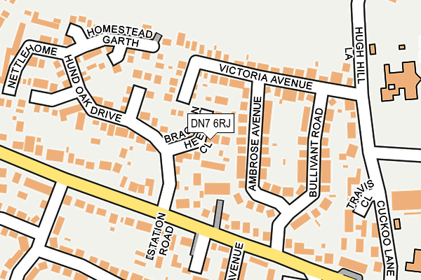 DN7 6RJ map - OS OpenMap – Local (Ordnance Survey)