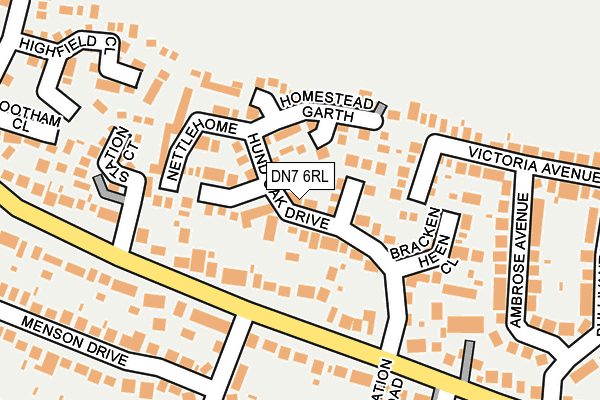 DN7 6RL map - OS OpenMap – Local (Ordnance Survey)
