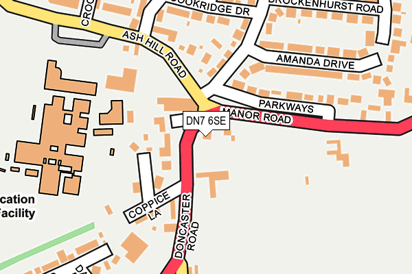 DN7 6SE map - OS OpenMap – Local (Ordnance Survey)