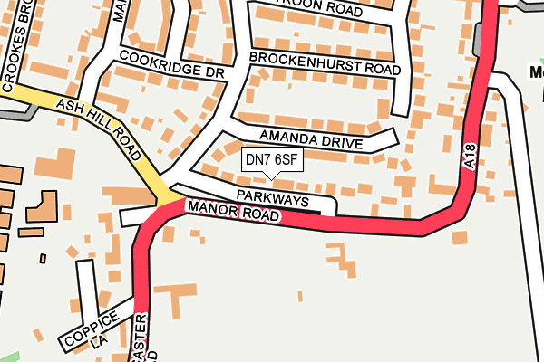 DN7 6SF map - OS OpenMap – Local (Ordnance Survey)