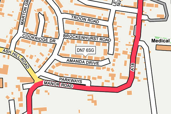 DN7 6SG map - OS OpenMap – Local (Ordnance Survey)