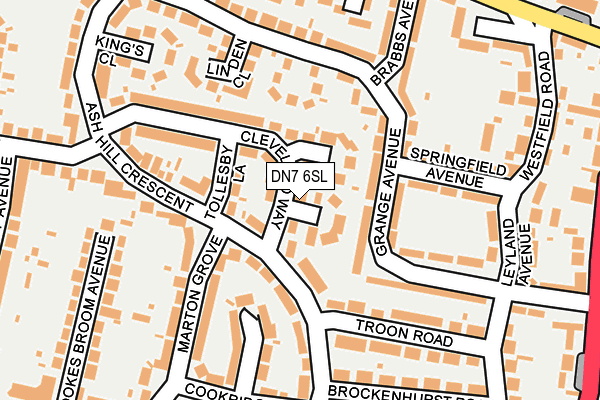 DN7 6SL map - OS OpenMap – Local (Ordnance Survey)