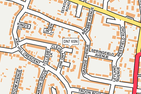 DN7 6SN map - OS OpenMap – Local (Ordnance Survey)
