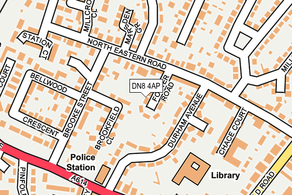 DN8 4AP map - OS OpenMap – Local (Ordnance Survey)