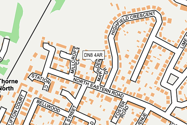 DN8 4AR map - OS OpenMap – Local (Ordnance Survey)