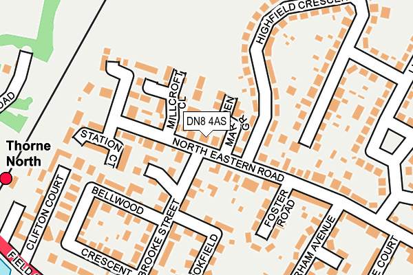 DN8 4AS map - OS OpenMap – Local (Ordnance Survey)