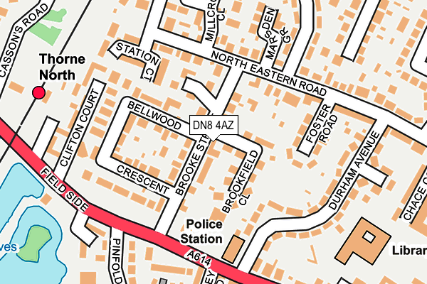 DN8 4AZ map - OS OpenMap – Local (Ordnance Survey)