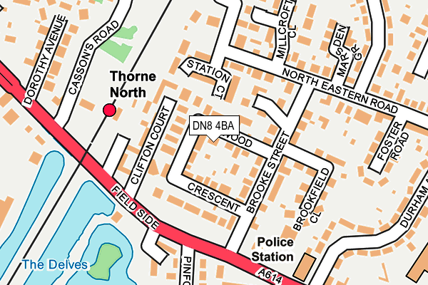 DN8 4BA map - OS OpenMap – Local (Ordnance Survey)