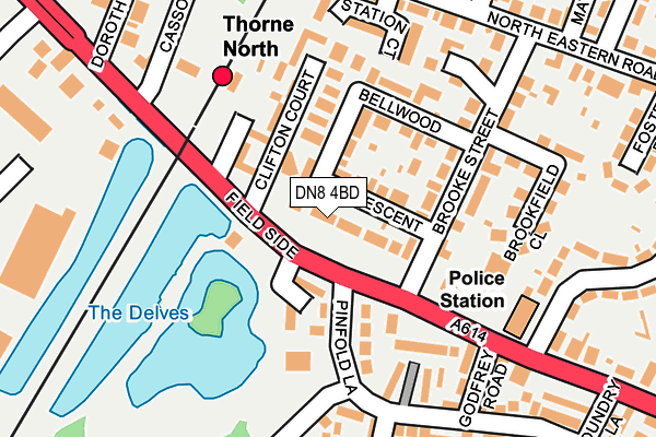 DN8 4BD map - OS OpenMap – Local (Ordnance Survey)