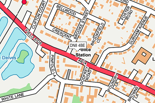 DN8 4BE map - OS OpenMap – Local (Ordnance Survey)
