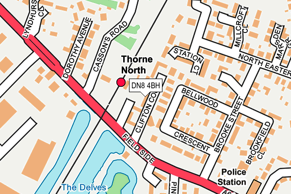 DN8 4BH map - OS OpenMap – Local (Ordnance Survey)