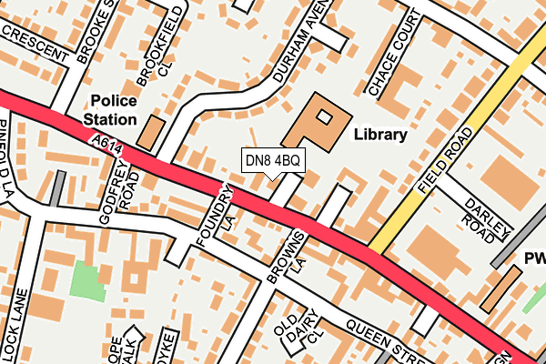 DN8 4BQ map - OS OpenMap – Local (Ordnance Survey)