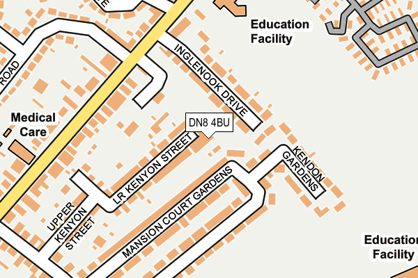 DN8 4BU map - OS OpenMap – Local (Ordnance Survey)