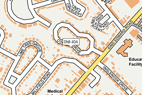 DN8 4DA map - OS OpenMap – Local (Ordnance Survey)