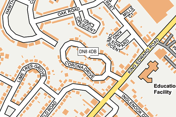 DN8 4DB map - OS OpenMap – Local (Ordnance Survey)