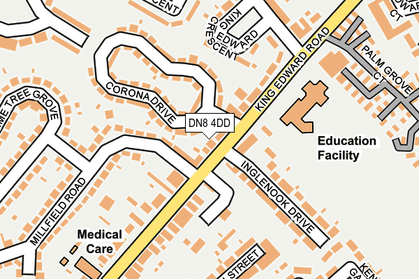 DN8 4DD map - OS OpenMap – Local (Ordnance Survey)