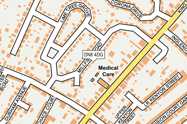 DN8 4DG map - OS OpenMap – Local (Ordnance Survey)