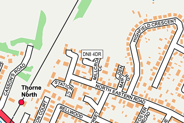 DN8 4DR map - OS OpenMap – Local (Ordnance Survey)