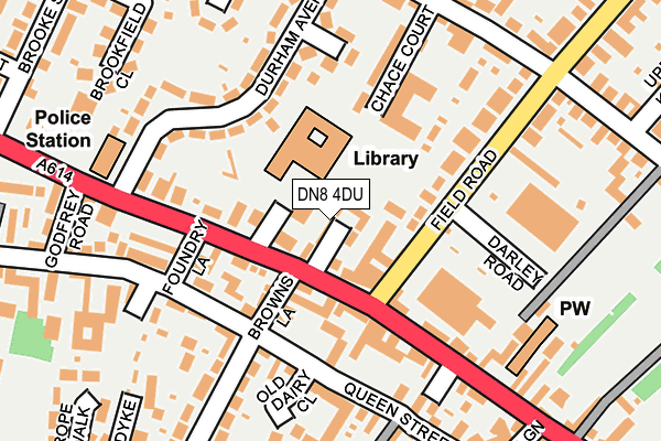 DN8 4DU map - OS OpenMap – Local (Ordnance Survey)