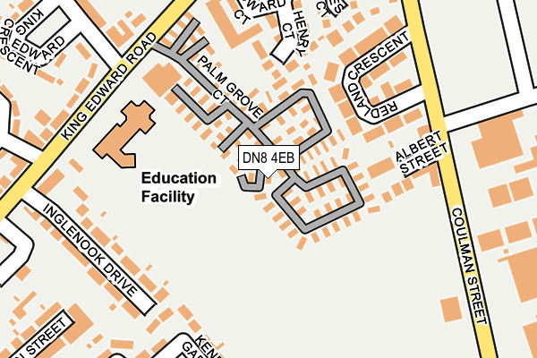 DN8 4EB map - OS OpenMap – Local (Ordnance Survey)