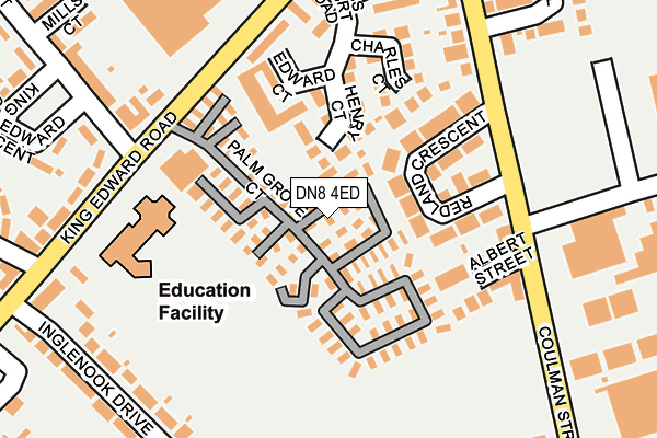 DN8 4ED map - OS OpenMap – Local (Ordnance Survey)