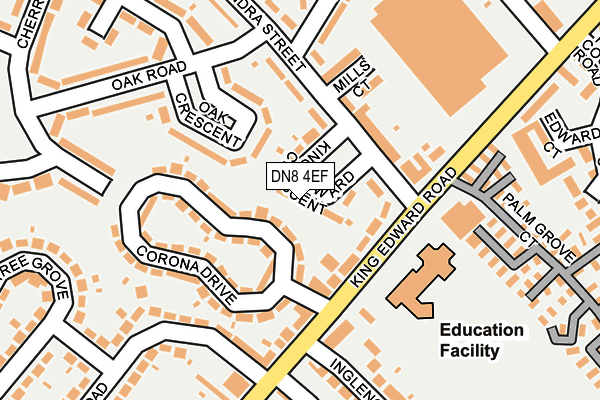 DN8 4EF map - OS OpenMap – Local (Ordnance Survey)