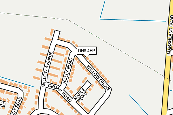 DN8 4EP map - OS OpenMap – Local (Ordnance Survey)