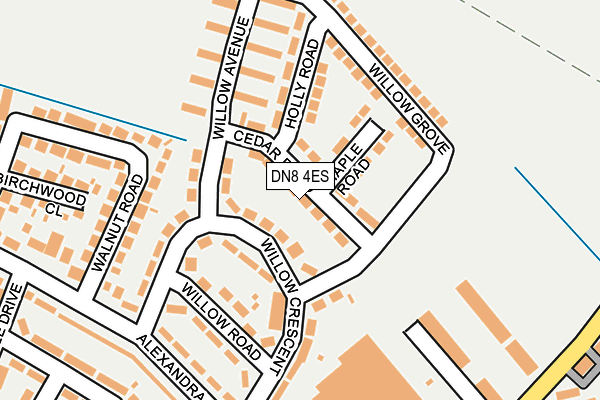 DN8 4ES map - OS OpenMap – Local (Ordnance Survey)