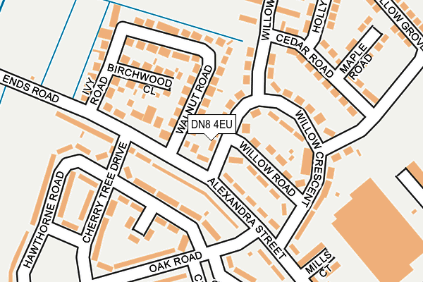 DN8 4EU map - OS OpenMap – Local (Ordnance Survey)