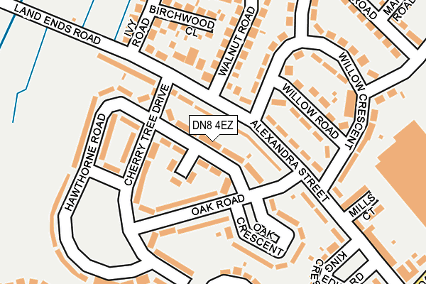 DN8 4EZ map - OS OpenMap – Local (Ordnance Survey)