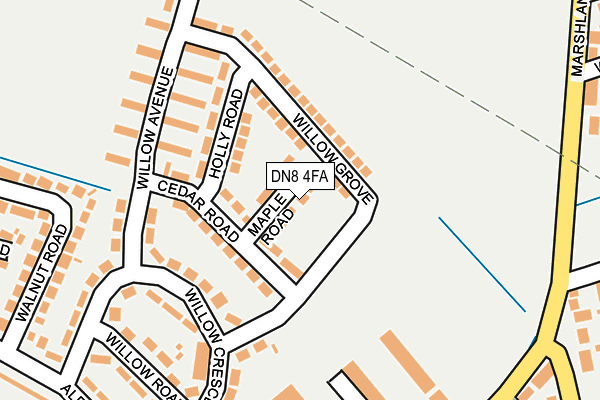 DN8 4FA map - OS OpenMap – Local (Ordnance Survey)