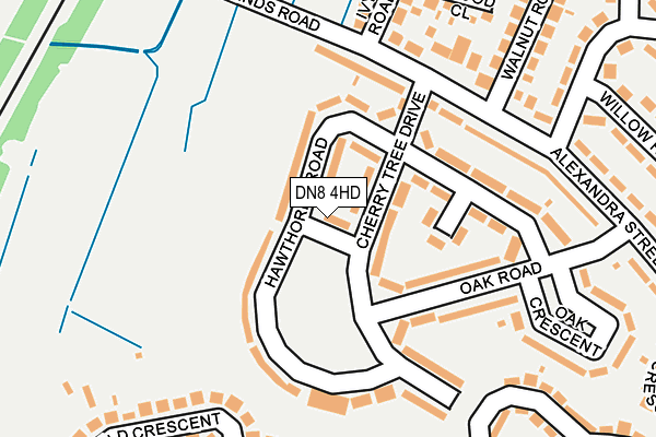 DN8 4HD map - OS OpenMap – Local (Ordnance Survey)