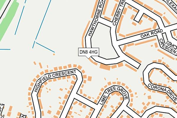 DN8 4HG map - OS OpenMap – Local (Ordnance Survey)