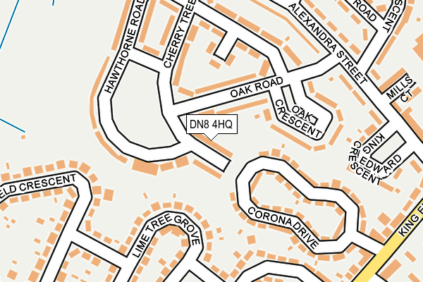 DN8 4HQ map - OS OpenMap – Local (Ordnance Survey)