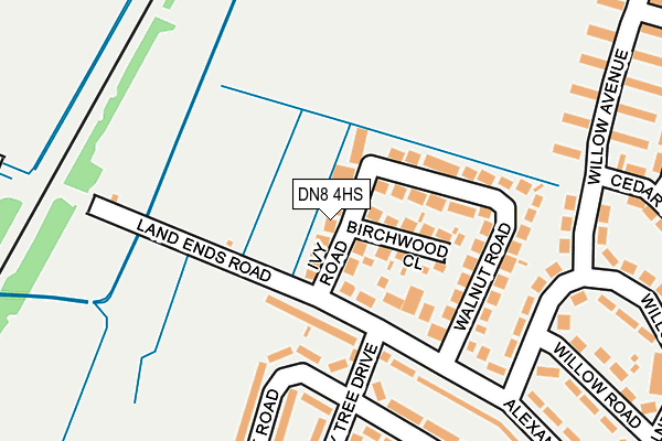 DN8 4HS map - OS OpenMap – Local (Ordnance Survey)