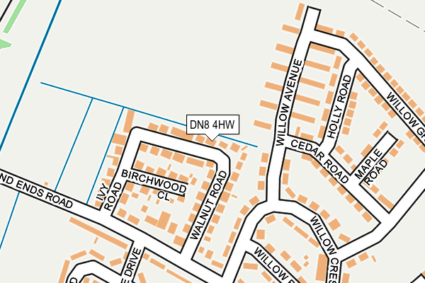 DN8 4HW map - OS OpenMap – Local (Ordnance Survey)